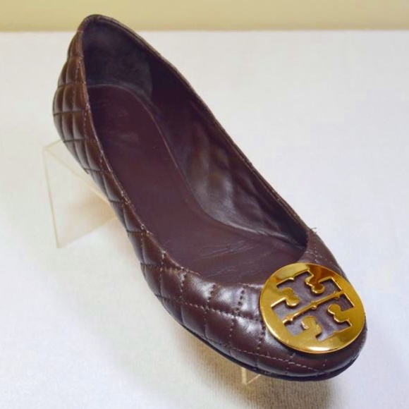 Tory Burch Shoes - Chocolate Brown Quinn Quilted Ballet Flats